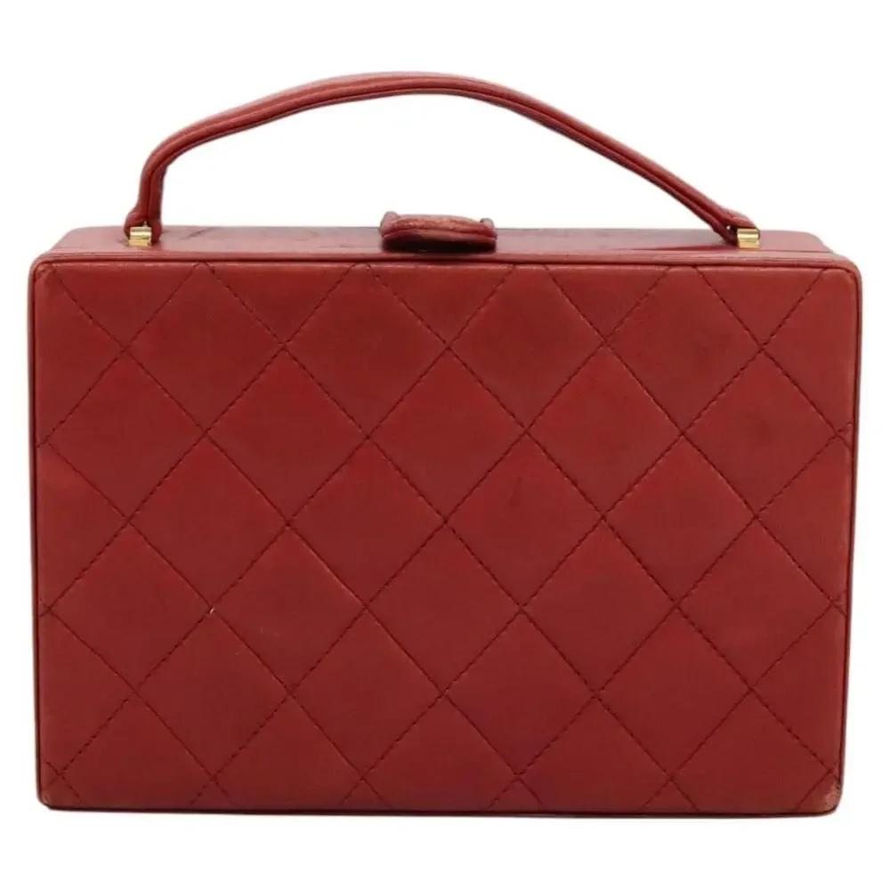 Chanel Matelasse Lambskin Handbag Red